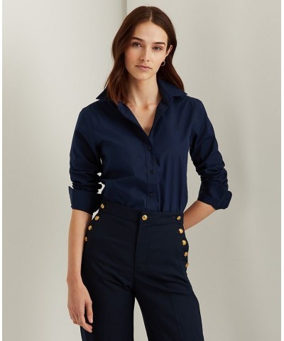 Non-Iron Straight-Fit Shirt Regular & Petite Lauren Navy $54.73 Tops