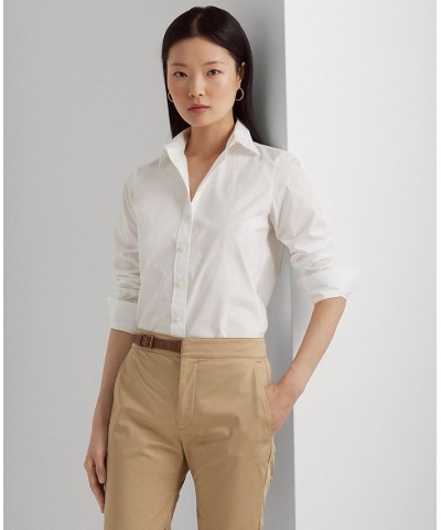 Non-Iron Straight-Fit Shirt Regular & Petite Lauren Navy $54.73 Tops