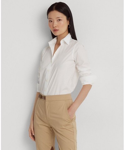 Non-Iron Straight-Fit Shirt Regular & Petite Lauren Navy $54.73 Tops