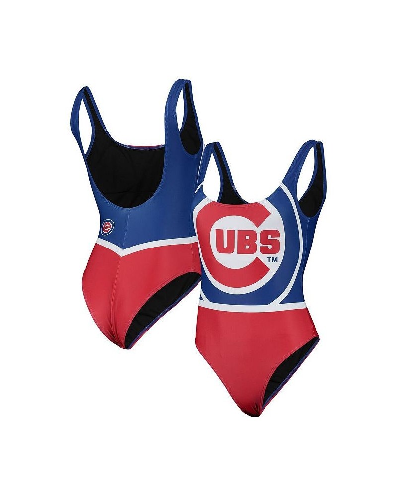 Women's Royal Chicago Cubs Team One-Piece Bathing Suit Royal $35.09 Swimsuits