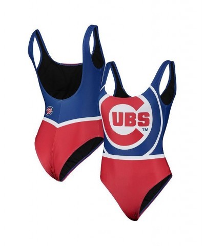 Women's Royal Chicago Cubs Team One-Piece Bathing Suit Royal $35.09 Swimsuits