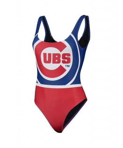 Women's Royal Chicago Cubs Team One-Piece Bathing Suit Royal $35.09 Swimsuits