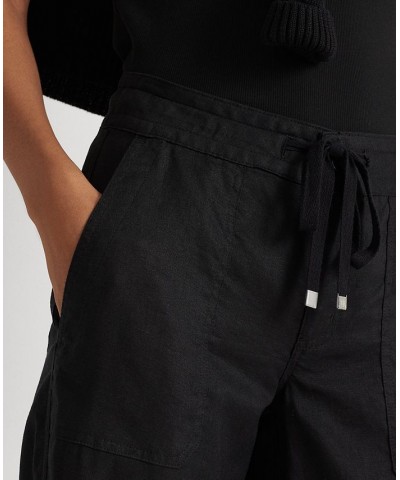 Wide-Leg Linen Pants Black $59.40 Pants