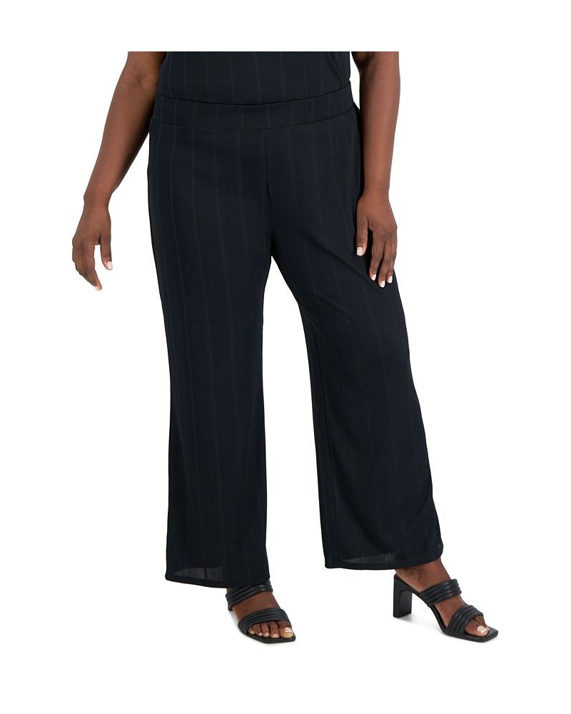 Plus Size Rib-Knit Pants Deep Black $23.37 Pants