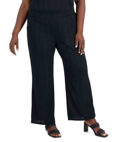 Plus Size Rib-Knit Pants Deep Black $23.37 Pants