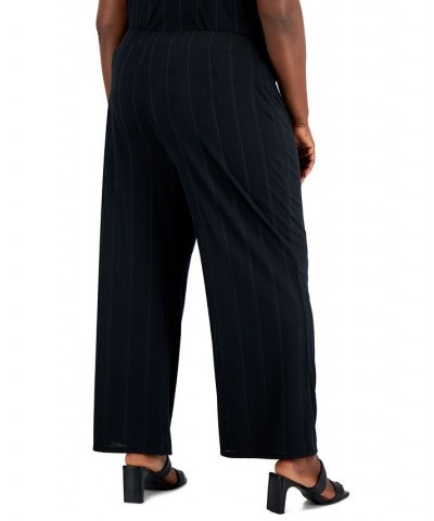 Plus Size Rib-Knit Pants Deep Black $23.37 Pants