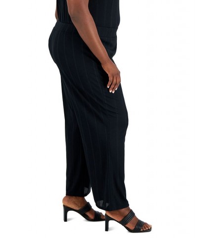 Plus Size Rib-Knit Pants Deep Black $23.37 Pants