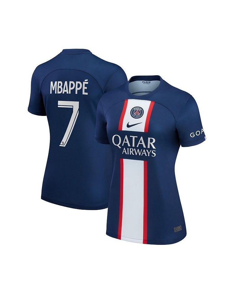 Women's Kylian Mbappé Blue Paris Saint-Germain 2022/23 Home Replica Player Jersey Blue $43.40 Jersey