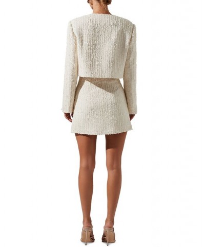 Women's Covina Tweed Mini Skirt Cream $44.10 Skirts