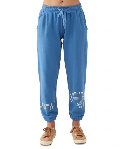 Juniors' Cotton Cristie Fleece Jogger Pants Classic Blue $26.51 Pants