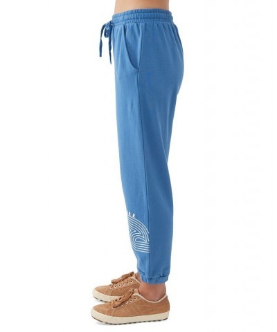 Juniors' Cotton Cristie Fleece Jogger Pants Classic Blue $26.51 Pants