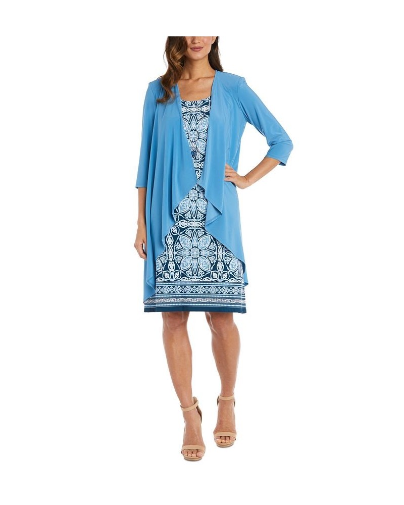 Women's 2-Pc. Draped Jacket & Printed Dress Blue/navy $54.50 Dresses