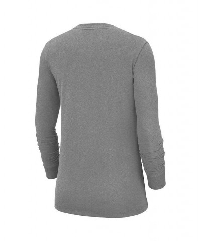 Women's Heathered Gray Oklahoma Sooners Logo Performance Long Sleeve T-shirt Heathered Gray $25.49 Tops