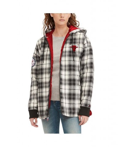 Women's Black Cream Chicago Bulls Molly Flannel Full-Zip Hoodie Black, Cream $57.60 Jackets