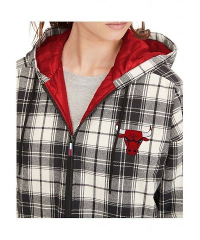 Women's Black Cream Chicago Bulls Molly Flannel Full-Zip Hoodie Black, Cream $57.60 Jackets