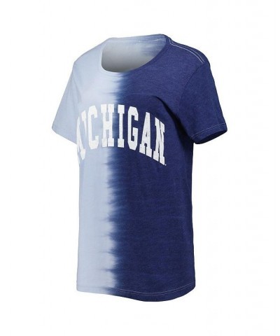 Women's Navy Michigan Wolverines Find Your Groove Split-Dye T-shirt Navy $26.99 Tops