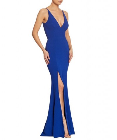 Iris High-Slit Evening Gown Cobalt $87.36 Dresses