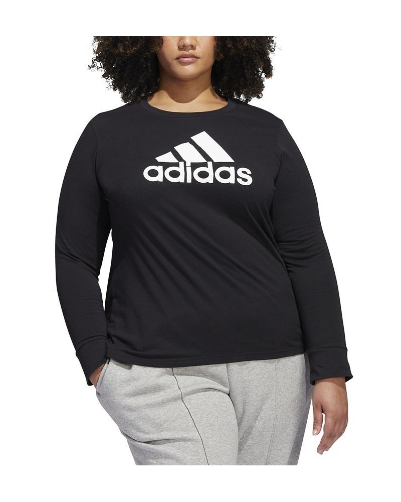 Plus Size Logo T-Shirt Black $15.29 Tops