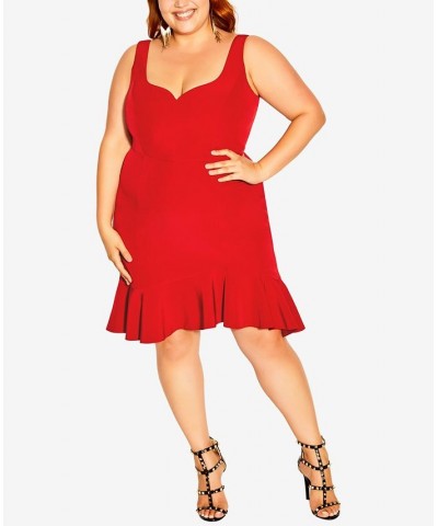 Trendy Plus Size Mini Cherish Dress Love Red $76.32 Dresses