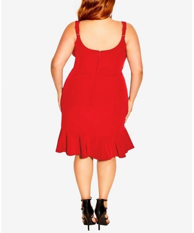 Trendy Plus Size Mini Cherish Dress Love Red $76.32 Dresses