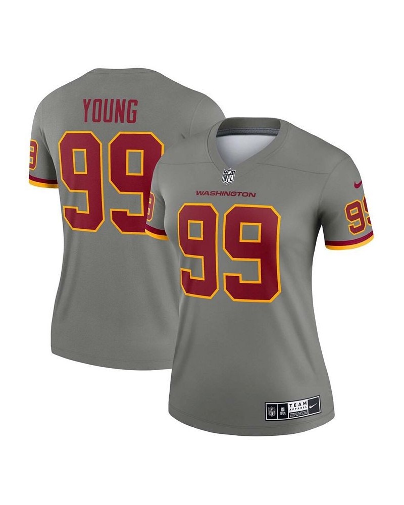 Women's Chase Young Gray Washington Football Team Inverted Legend Jersey Gray $46.00 Jersey