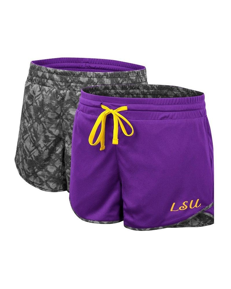 Women's Purple Charcoal LSU Tigers Fun Stuff Reversible Shorts Purple, Charcoal $22.94 Shorts