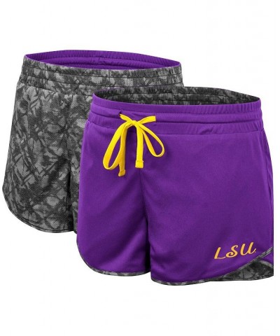 Women's Purple Charcoal LSU Tigers Fun Stuff Reversible Shorts Purple, Charcoal $22.94 Shorts