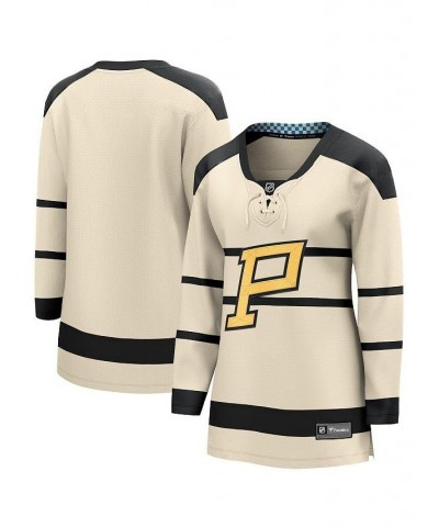 Women's Branded Cream Pittsburgh Penguins 2023 Winter Classic Blank Jersey Cream $69.60 Jersey