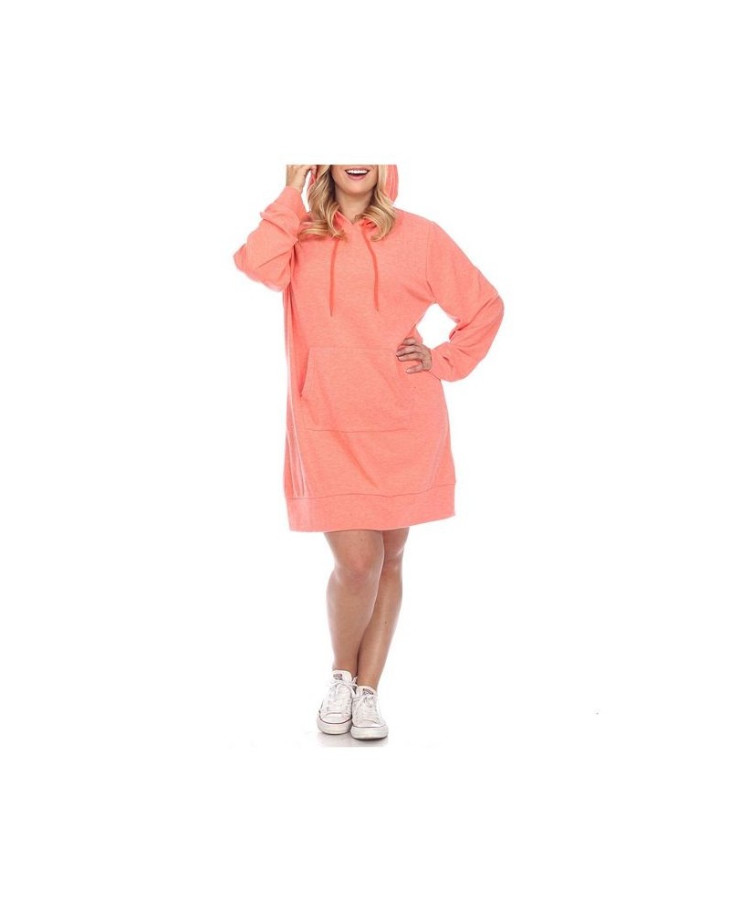 Women's Plus Size Hoodie Sweatshirt Dress Beige $36.04 Dresses