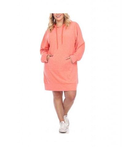 Women's Plus Size Hoodie Sweatshirt Dress Beige $36.04 Dresses