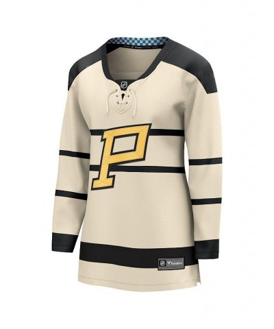 Women's Branded Cream Pittsburgh Penguins 2023 Winter Classic Blank Jersey Cream $69.60 Jersey