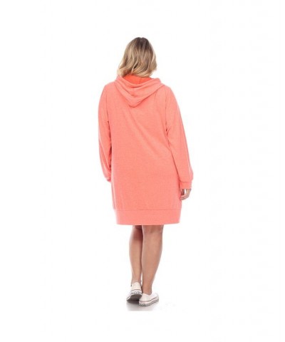 Women's Plus Size Hoodie Sweatshirt Dress Beige $36.04 Dresses