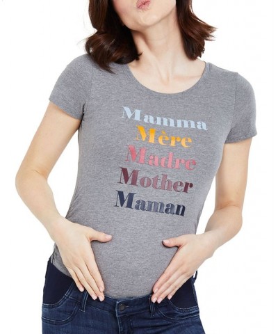 Mamma Charity Maternity Tee Mom Languages $16.24 Tops