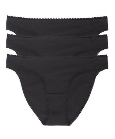 Women's Cabana Cotton Bikini 3-Pack Black $34.80 Panty