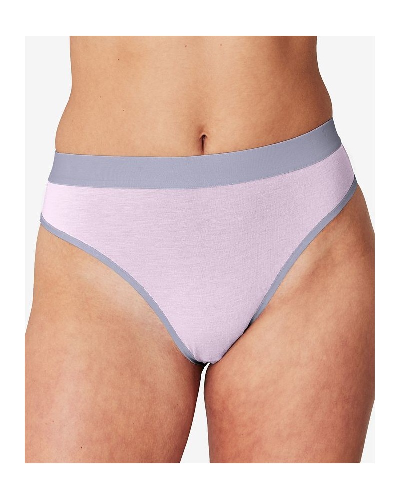 Women's Naturally Soft Hi Leg Underwear DMSSHB Purple $9.57 Panty