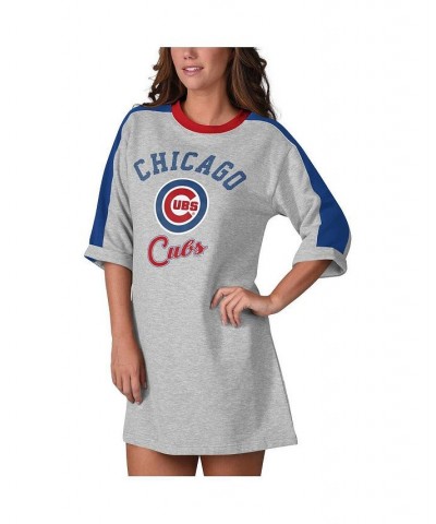 Women's Heathered Gray Chicago Cubs Turnover 3/4-Sleeve Tee Dress Heathered Gray $31.79 Dresses