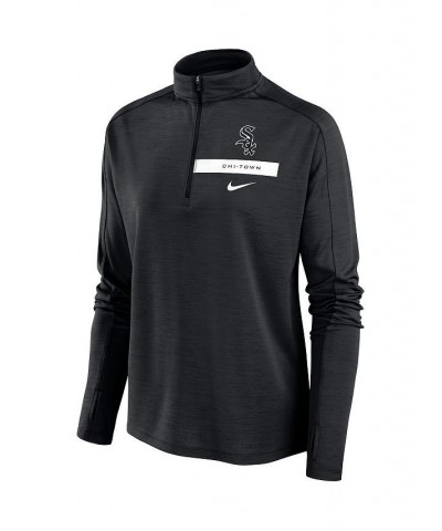 Women's Black Chicago White Sox Primetime Local Touch Pacer Quarter-Zip Top Black $40.00 Tops