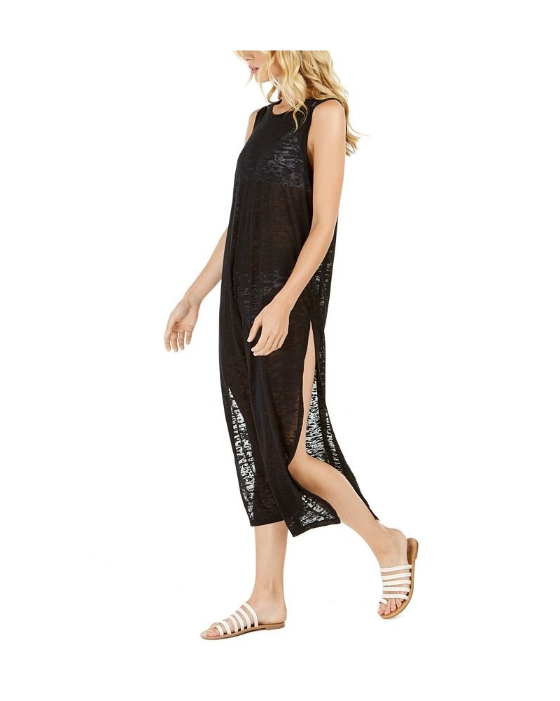 Burnout Maxi Dress Swim Cover-Up Black $22.49 Swimsuits