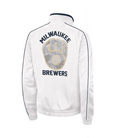 Women's White Milwaukee Brewers Gamer Full-Zip Track Jacket White $34.00 Jackets