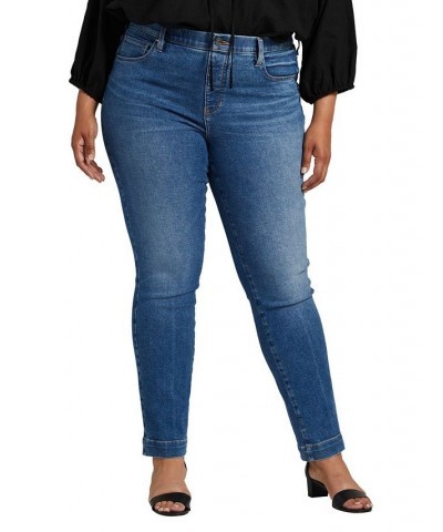 Plus Size Valentina High Rise Straight Leg Pull-On Jeans Electric Blue $28.62 Jeans