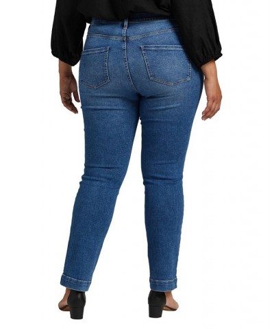 Plus Size Valentina High Rise Straight Leg Pull-On Jeans Electric Blue $28.62 Jeans