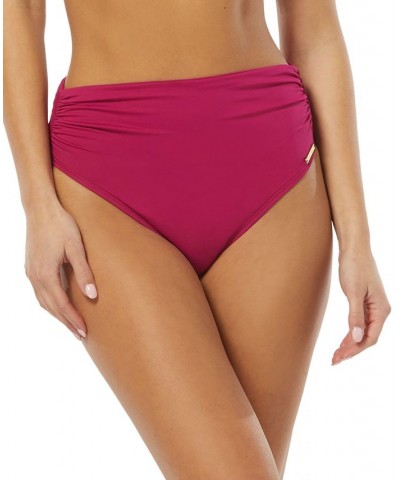 Women's Wrap Bikini Top & High-Waist Bottoms Raspberry $41.36 Swimsuits