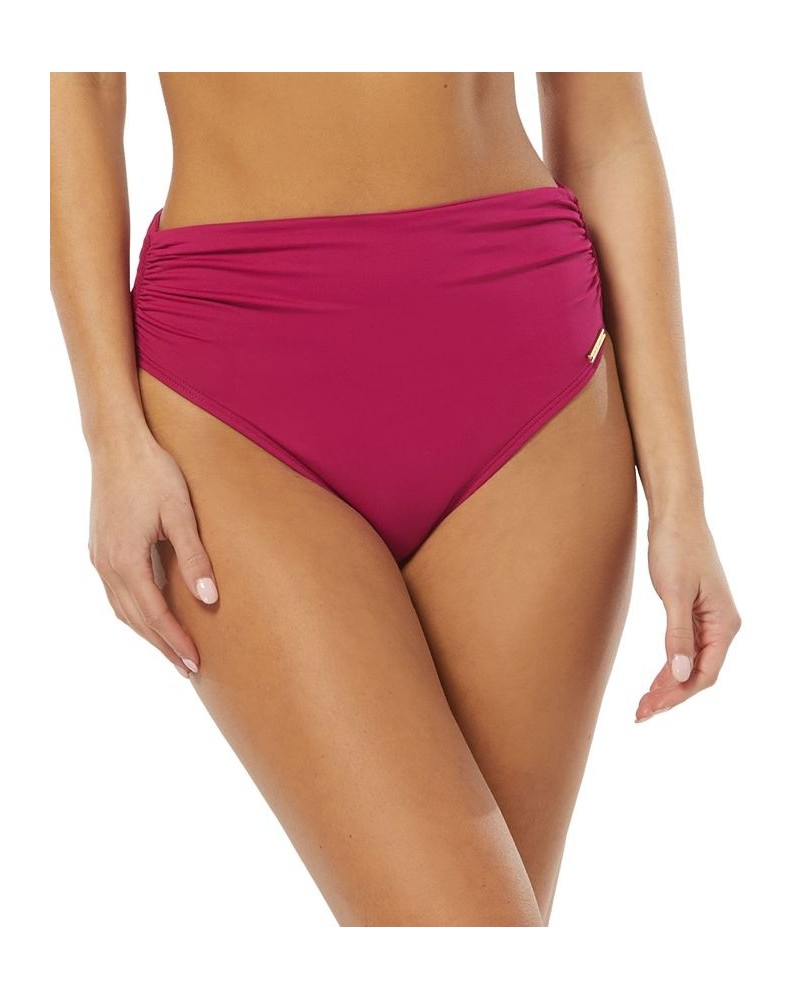 Women's Wrap Bikini Top & High-Waist Bottoms Raspberry $41.36 Swimsuits