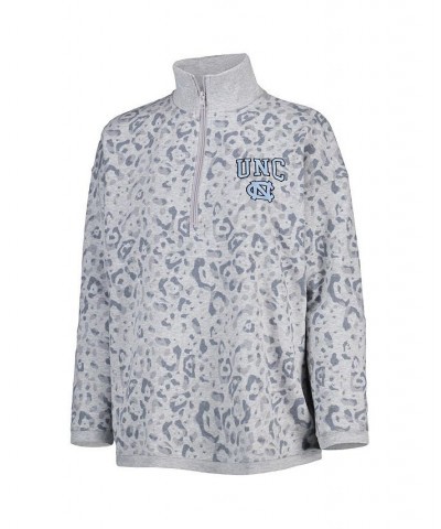 Women's Heather Gray North Carolina Tar Heels Leopard Quarter-Zip Sweatshirt Heather Gray $34.85 Sweatshirts