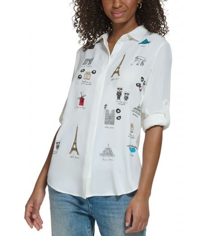 Women's Signature Woven Blouse Soft White $32.85 Tops