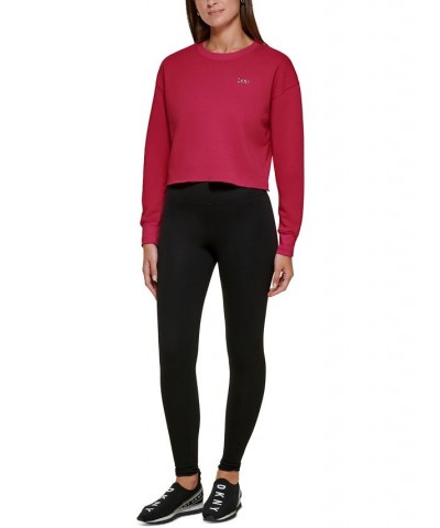 Women's Cropped Pullover Red $16.53 Sweatshirts