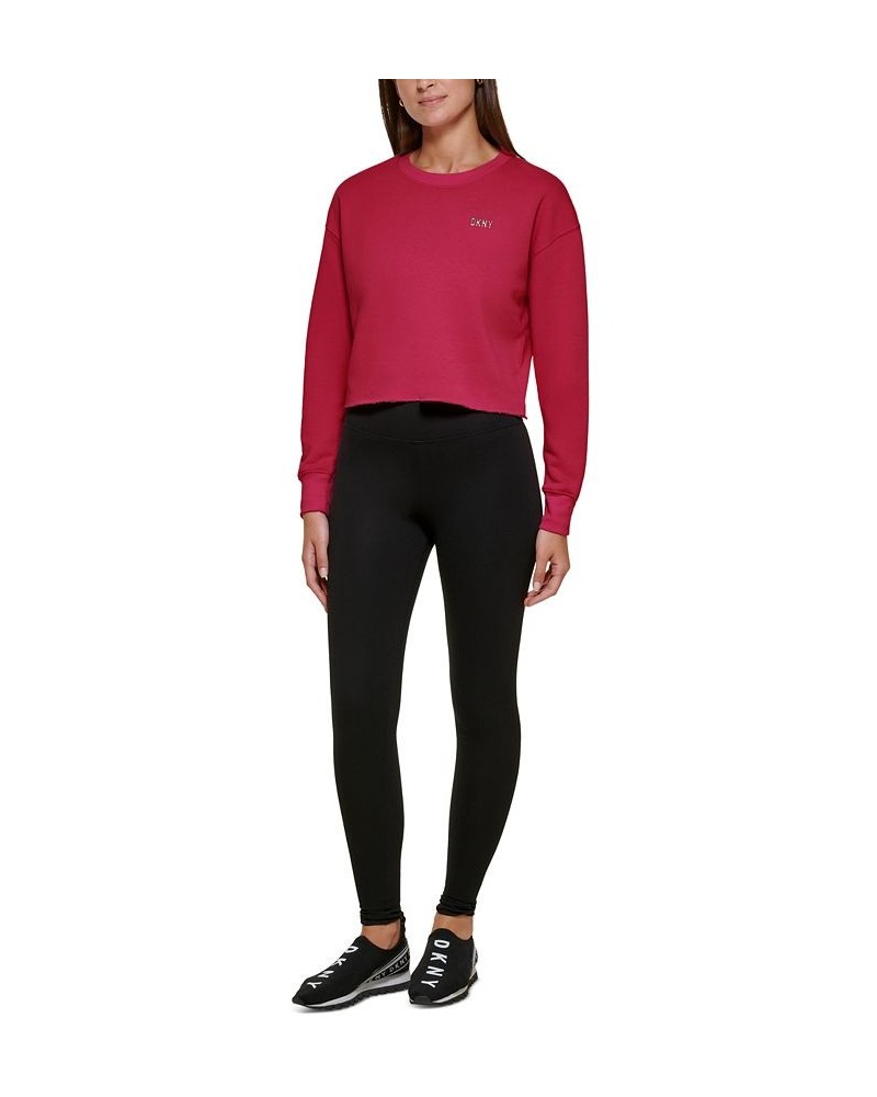 Women's Cropped Pullover Red $16.53 Sweatshirts