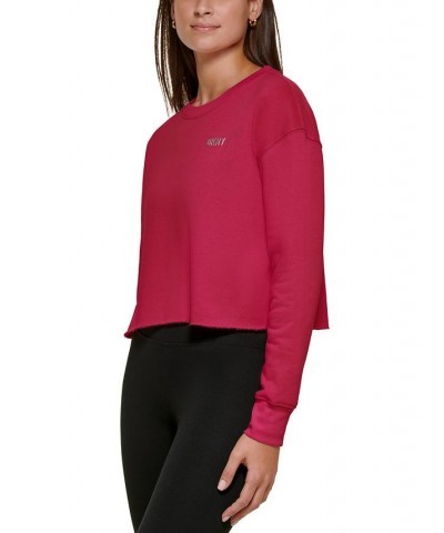 Women's Cropped Pullover Red $16.53 Sweatshirts