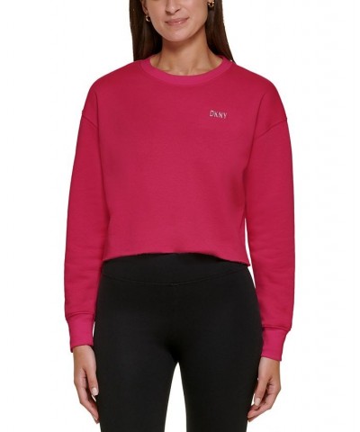 Women's Cropped Pullover Red $16.53 Sweatshirts