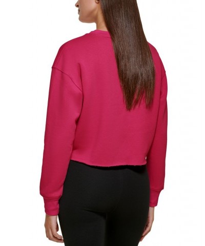 Women's Cropped Pullover Red $16.53 Sweatshirts